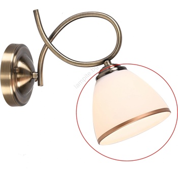 Brilagi - Резервно стъкло за стенна лампа и полилей FRED E27 Ø 13, 5 см, крем/бронз (NSBG2727)