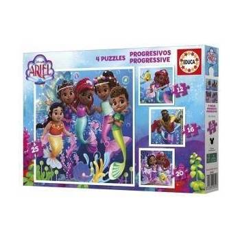 Educa Комплект от 4 Пъзела Educa Ariel