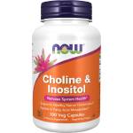 NOW NOW Choline and Inositol 500mg, 100 Veg Capsules