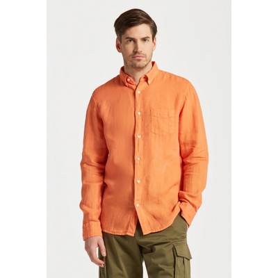 Gant košeľa reg UT gmnt dyed linen band oranžová