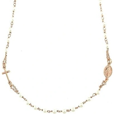InfinitySilver Strieborný ruženec náhrdelník s perlami SN19305455+