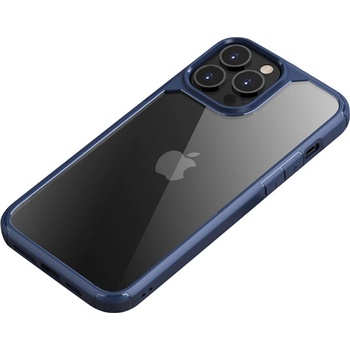 IPAKY Apple iPhone 13 Pro Max - plast / guma - priehľadný / modré