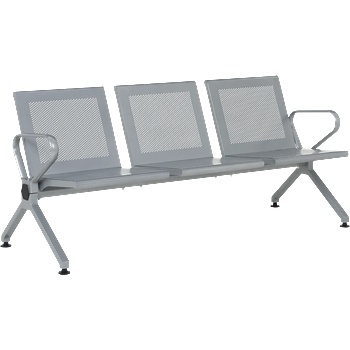 Bittel Посетителска пейка с 3 места Carmen CR-1039-3 - сребърна (3580609)