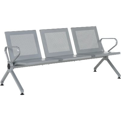 Bittel Посетителска пейка с 3 места Carmen CR-1039-3 - сребърна (3580609)