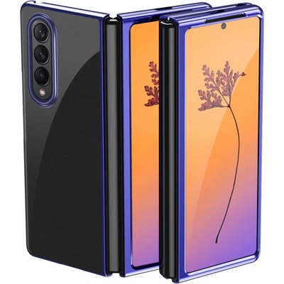 HQWear Кейс HQWear Plating Case за Samsung Galaxy Z Fold4, с метална рамка, син (9145576266953)