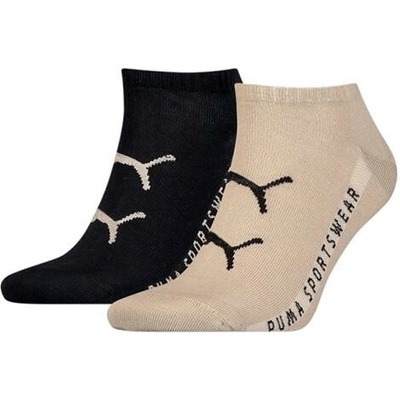 Puma Cat Logo Sneaker 2 páry pohodlné sportovní v klasickém černém a hnědém provedení s kontrastním logem kočky