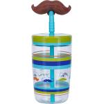 Contigo Детска чаша със сламка Contigo - Electric Blue Mustache, 470 ml (2094993)