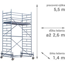 RUX MOBILO 1400 5,5 m 180 cm