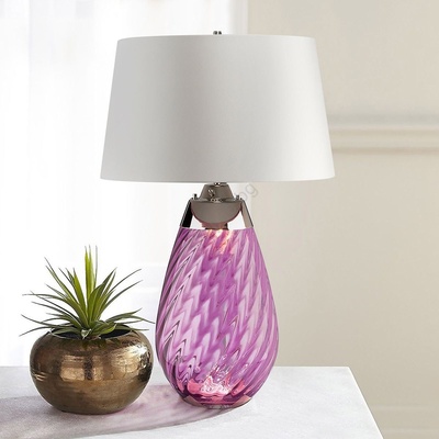 Elstead Lighting LENA-TL-L-PLUM-OWSS-LED Настолна лампа LENA 1xE27/40W/230V 74 см розов/бял (ED0609)