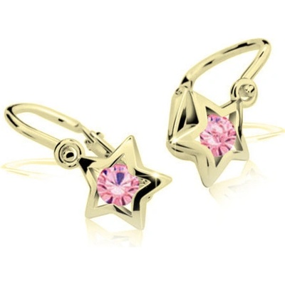 Cutie Jewellery detske náušnice zlaté C1942Z Pink