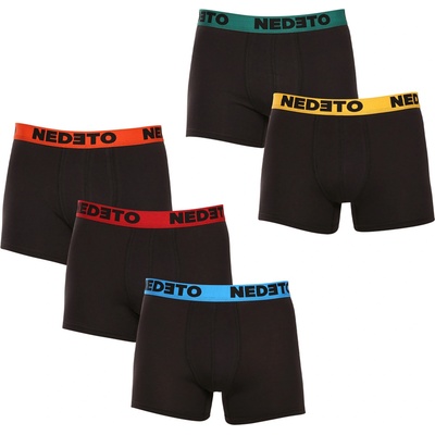 Nedeto Комплект от пет мъжки боксерки в черно Nedeto Nedeto | Cheren | МЪЖЕ | M