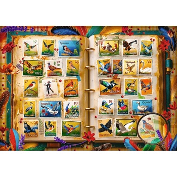 Trefl - Puzzle Stamp Collection - Bird Atlas - 1 000 piese