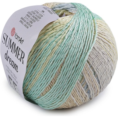 Prima-obchod Pletací příze Summer Dream 100 g, barva 7 (4312) modrá světlá zelená