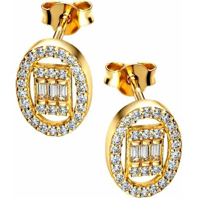 Zlaton Náušnice žluté zlato s kamenem 1.00cm 1.8g N10092500741