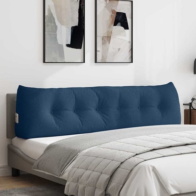 vidaXL Възглавница за гръб Синьо 180 x 24 x 50 см текстил (42014565)