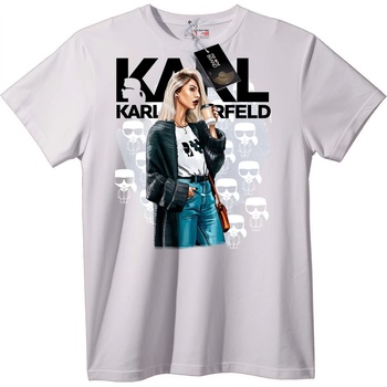 NOONEBRAND Тениска Karl Lagerfeld с момиче и кафе - S, Black
