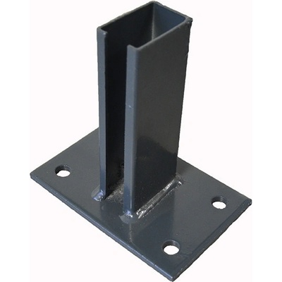 Patka pro montáž sloupku na betonový podklad, pro sloupek 60x40 mm, antracitově šedá