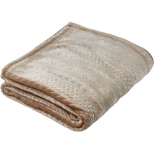 TOP Mikro flanel deka Premium se vzorem Kávová 150x200