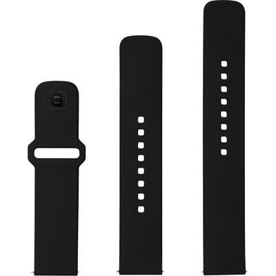 FIXED Silicone Sporty Strap Set with Quick Release 20mm for smartwatch, black FIXSST2-20MM-BK