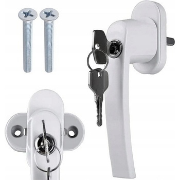 Richter Okenná kľučka so zámkom RHW009L, biela