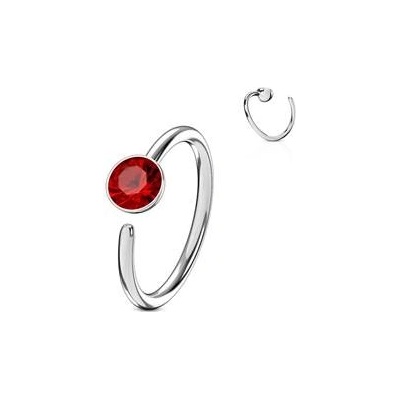 Šperky4U piercing do nosu ucha kruh se zirkonem N0024-R