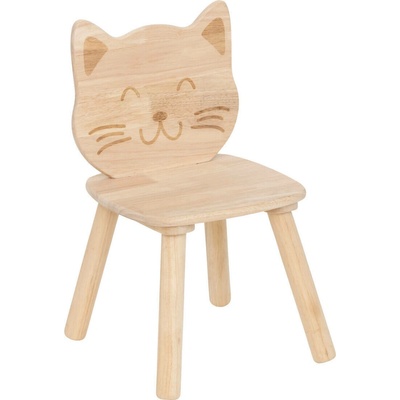 Atmosphera for kids Dřevěná dětská židlička kočička CAT 30 x 28 x 50 cm hnědá – Zboží Mobilmania