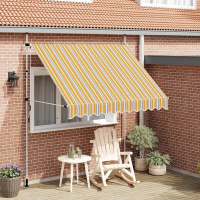 Dekorhome Ručně zatahovací markýza 250x120 cm Krémová