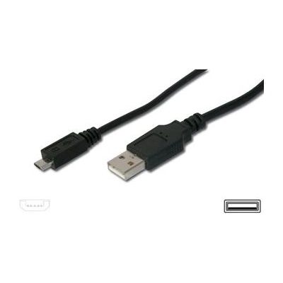PremiumCord ku2m02f micro USB 2.0, A-B 20cm, černý
