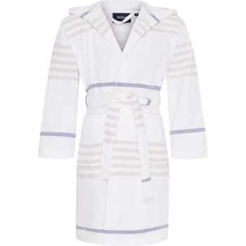 SEA RANCH Bathrobe - White (White / Oxford Tan)