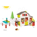 Smoby 8102012 Domček Priateľov s kuchynkou a tečúcou vodou + fúrik set s vedrom náradím a krhlou+kosačka