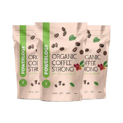 POWERLOGY Powerlogy Organic Coffee Strong 3 x 250 g