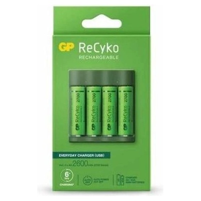 GP Batteries Зарядно у-во GP BATTERIES B421 270AAHCE-EB4+4 AA NiMH 2700mAh (GP-C-B421-270AAHCE-EB4)