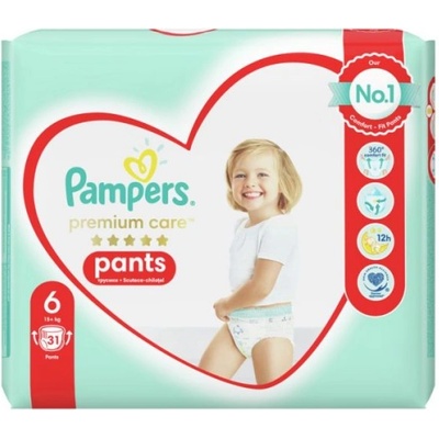 Pampers Гащички Pampers Premium Care Pants 6 (15+кг. ) - 31 броя