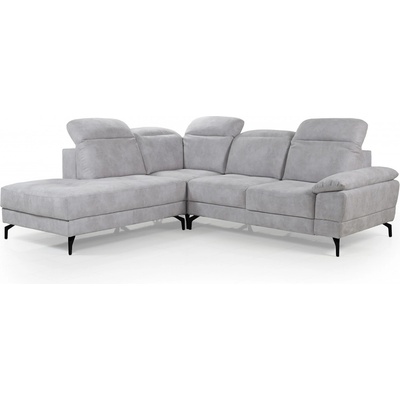 TEDIVA Ляв ъглов диван infinity с електрически релакс механизми - светло сиво (mmpicdllx-clo81)