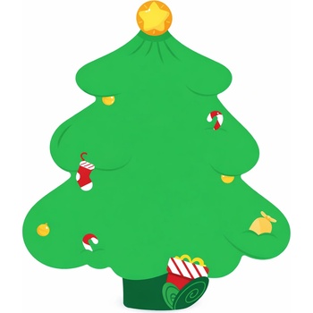 Niimbot 1EA03023902, 49x49mm, 150бр. , коледна елха, цветен самозалепващи се етикети (1EA03023902)