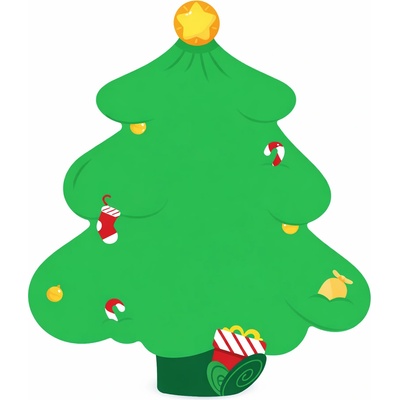 Niimbot 1EA03023902, 49x49mm, 150бр. , коледна елха, цветен самозалепващи се етикети (1EA03023902)