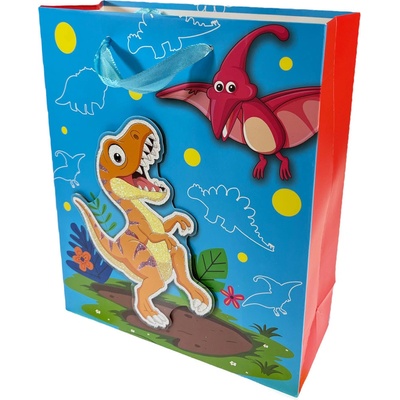 Dárková taška střední Dinosaurus 3D Typ: 2