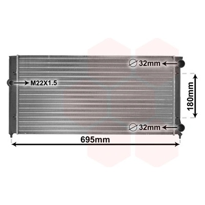 Chladič, chlazení motoru VAN WEZEL 58002109