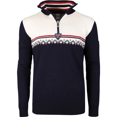 Dale Lahti pánský vlněný svetr 93241-C navy Raspberry Off white – Sleviste.cz