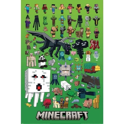 Plagát, Obraz - Minecraft - Character Montage, 61 × 91.5 cm
