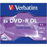Verbatim DVD R Dual Layer, двуслоен, 8.5 GB, 8x, AZO покритие, 1 брой (043541 / 5 pcs)