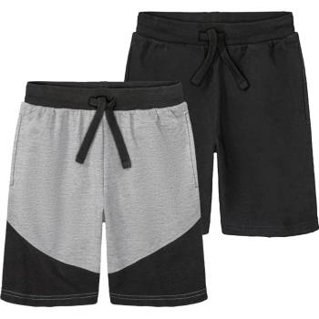 pepperts! Chlapčenské teplákové šortky 2 kusy čierna/sivá 100363173