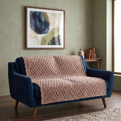 MyBestHome GOLD Přehoz na sedačku a pohovku FLANELA mocca 200x220 cm