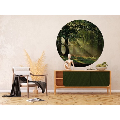 Ag Design CR 3310 fototapeta ekologická vliesová samolepící 2-dílná kulatá Kouzelný les rozměry 140x140 cm
