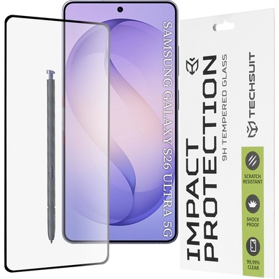 Techsuit Калено стъклено защитно покритие за дисплея на Samsung Galaxy S26 Ultra - Techsuit Full Glue Tempered Glass 111D (черен-прозрачен) (KF2360500)