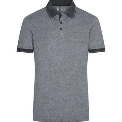James & Nicholson Pánska polokošeľa JN706 black melange