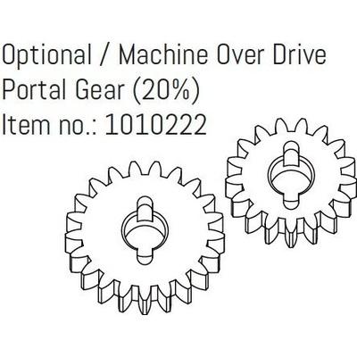 Absima AB240388 1010222 Opt. Over Drive Portal Gear Set 20% EVO/GOAT