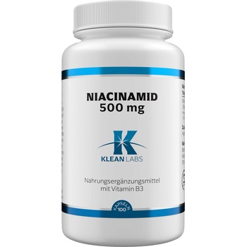 KLEAN LABS Ниацинамид (B3) 500 mg - 100 капсули