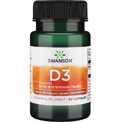 Swanson Vitamín D3 1000 IU 250 kapsúl