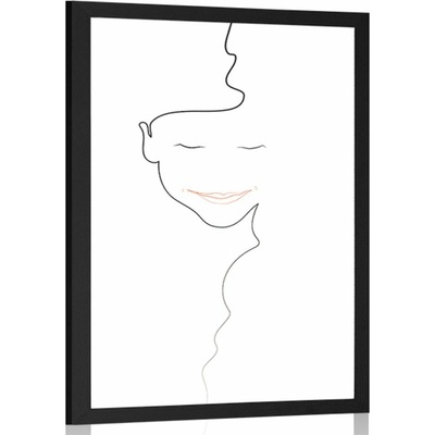 Plakát minimalistická tvář ženy - 20x30 silver